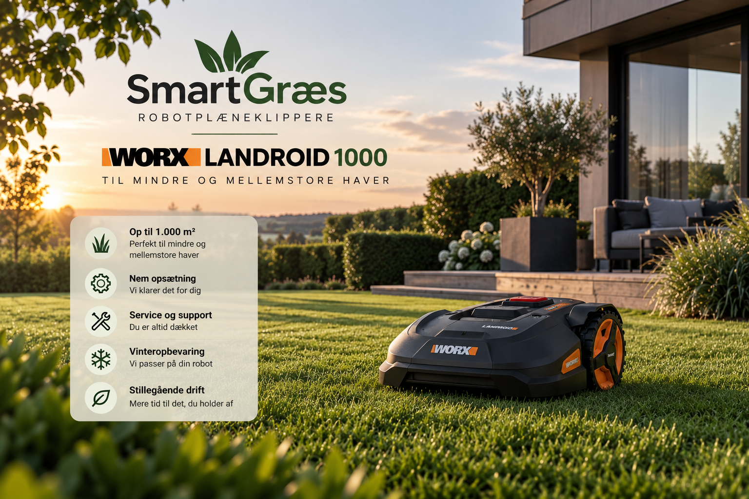 SmartGræs 1000 – op til 1.000 m² - Abonnement